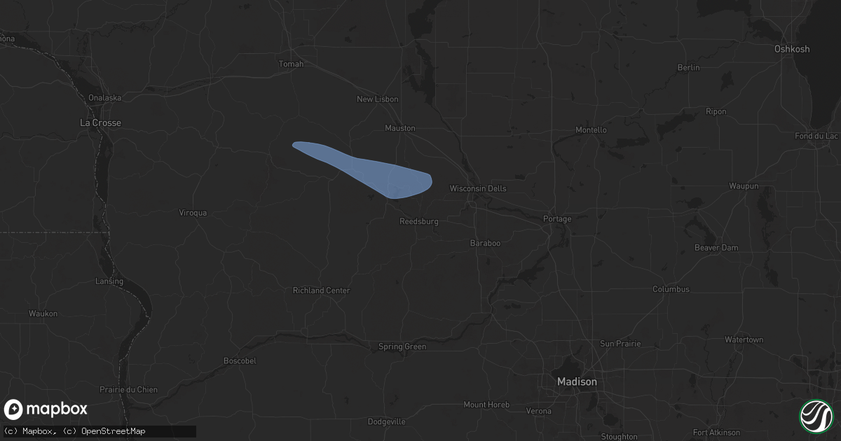 Hail map in Reedsburg, WI on September 22, 2025