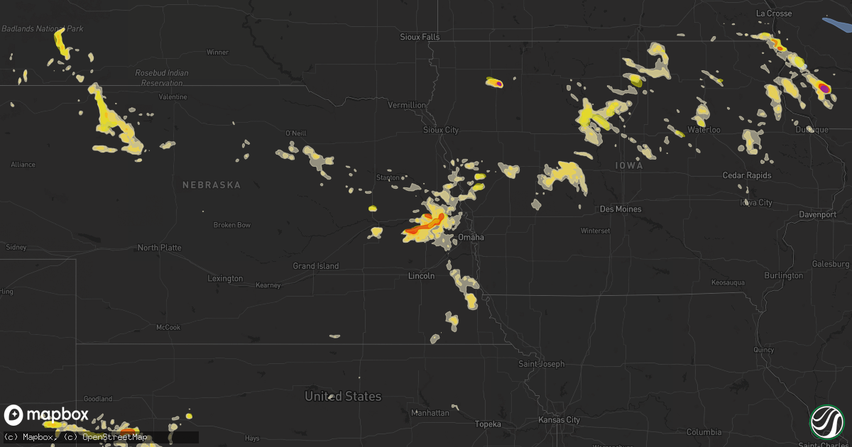 Hail map on September 22, 2025
