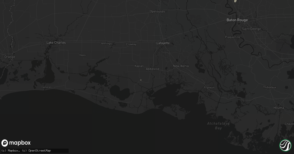 Hail map in Abbeville, LA on September 22, 2026