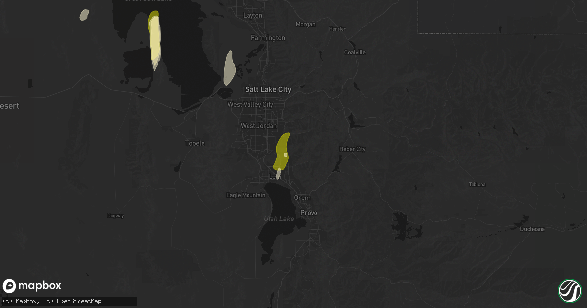 Hail map in Alpine, UT on September 22, 2026