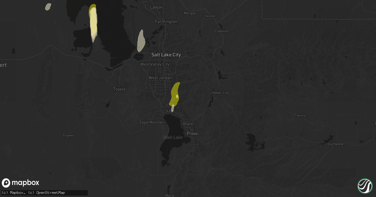 Hail map in American Fork, UT on September 22, 2026