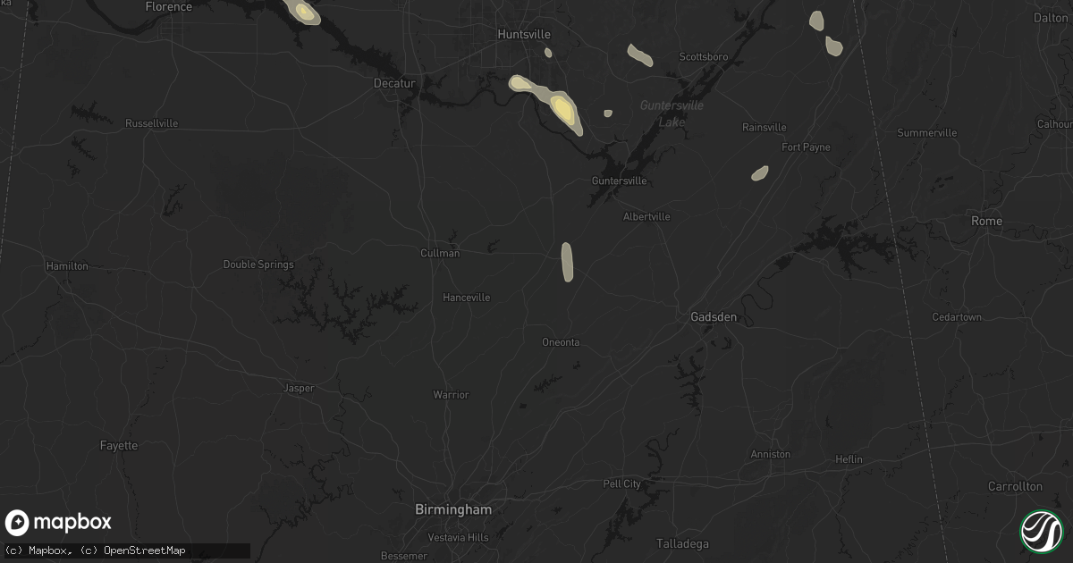 Hail map in Blountsville, AL on September 22, 2026