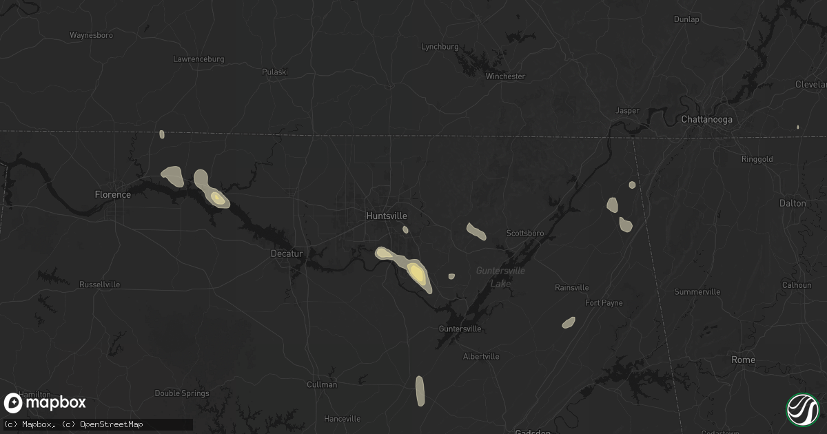 Hail map in Brownsboro, AL on September 22, 2026