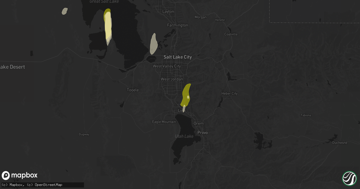 Hail map in Draper, UT on September 22, 2026