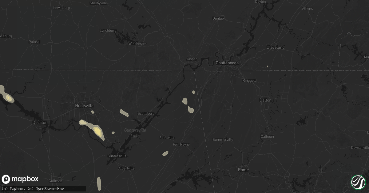 Hail map in Flat Rock, AL on September 22, 2026