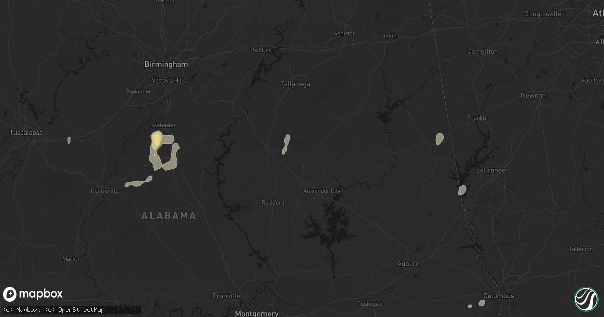 Hail map in Goodwater, AL on September 22, 2026