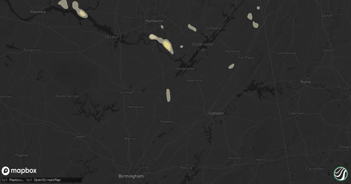 Hail map in Horton, AL on September 22, 2026