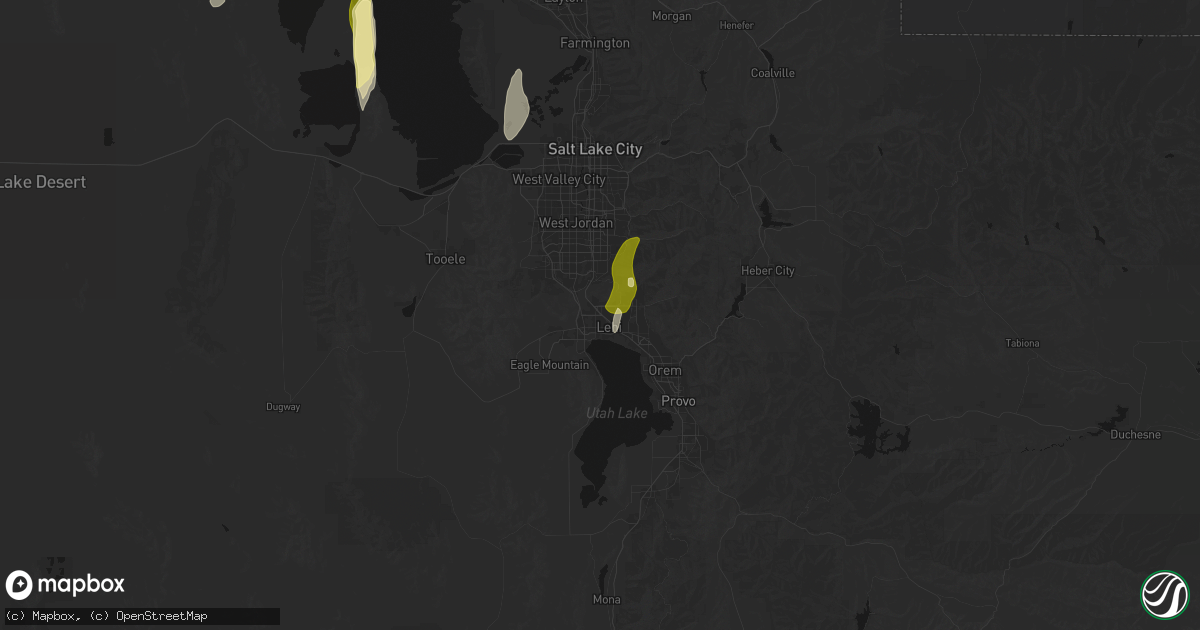 Hail map in Lehi, UT on September 22, 2026