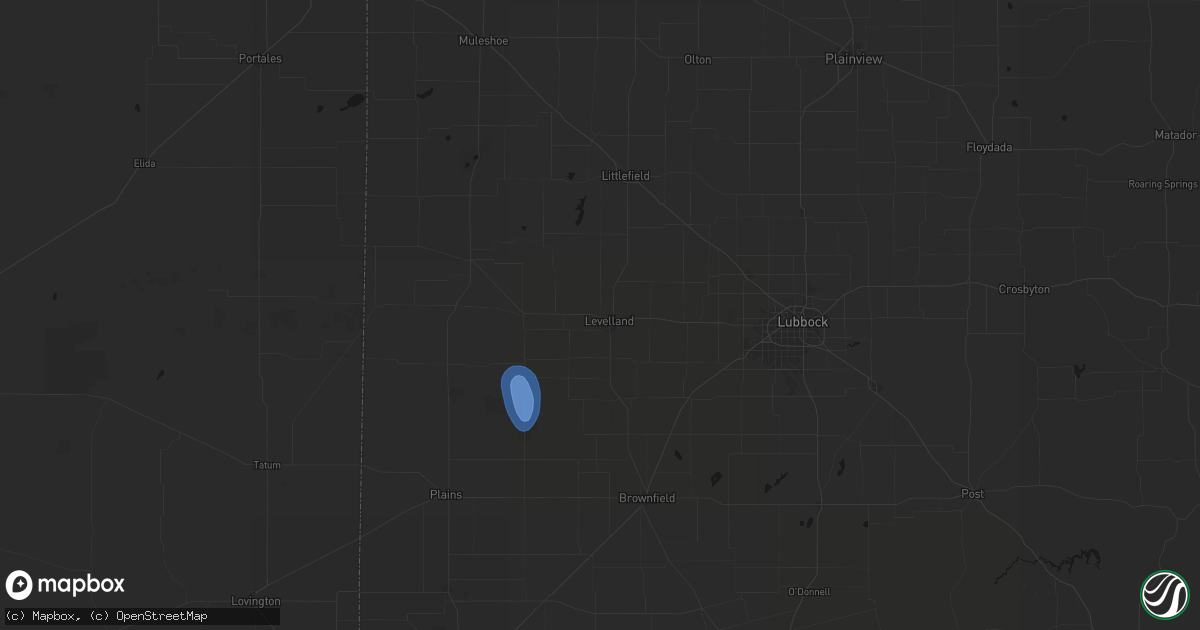 Hail map in Levelland, TX on September 22, 2026
