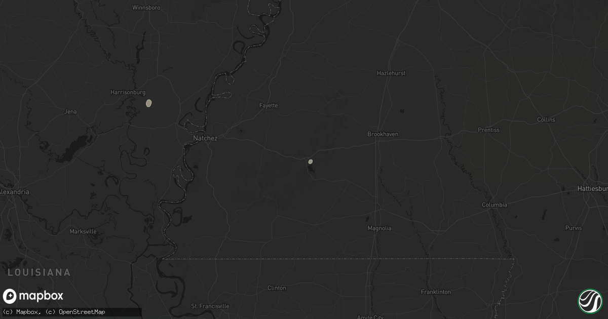 Hail map in Meadville, MS on September 22, 2026