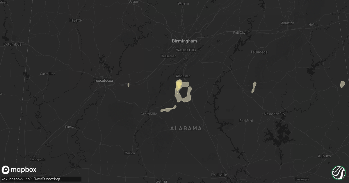 Hail map in Montevallo, AL on September 22, 2026