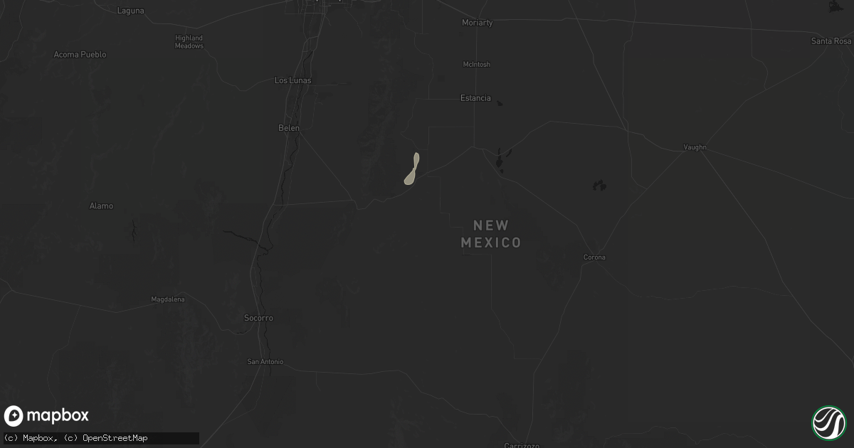 Hail map in Mountainair, NM on September 22, 2026