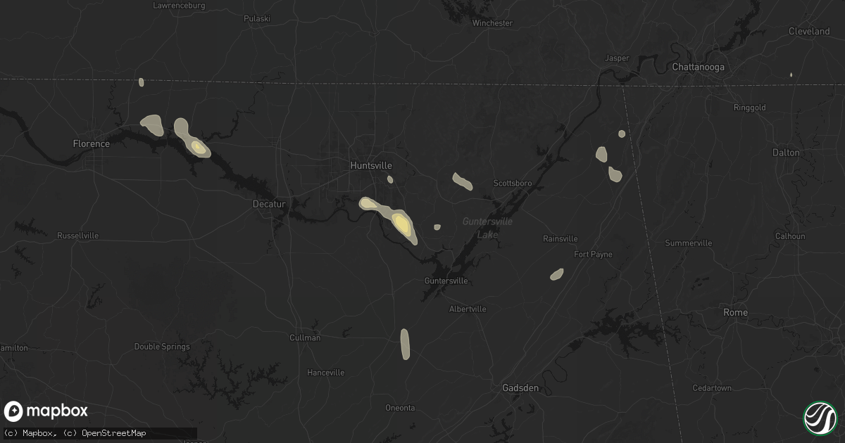 Hail map in New Hope, AL on September 22, 2026