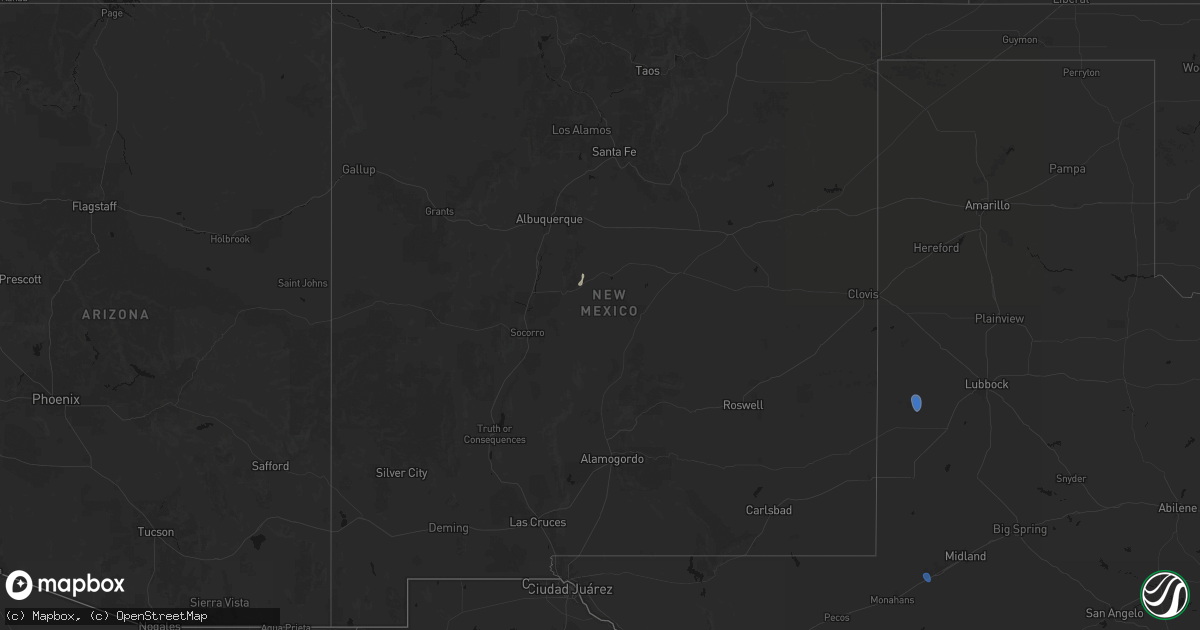 Hail map in New Mexico on September 22, 2026