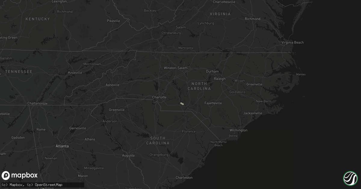 Hail map in North Carolina on September 22, 2026