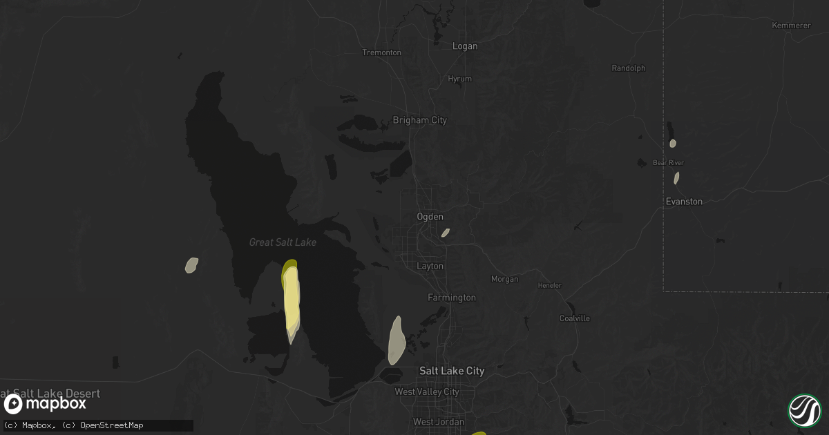 Hail map in Ogden, UT on September 22, 2026