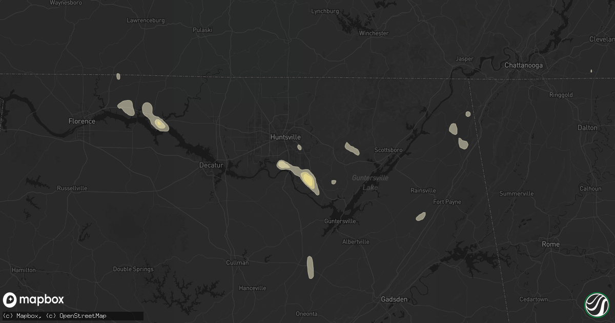 Hail map in Owens Cross Roads, AL on September 22, 2026