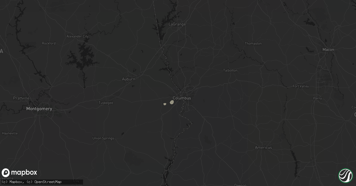 Hail map in Phenix City, AL on September 22, 2026