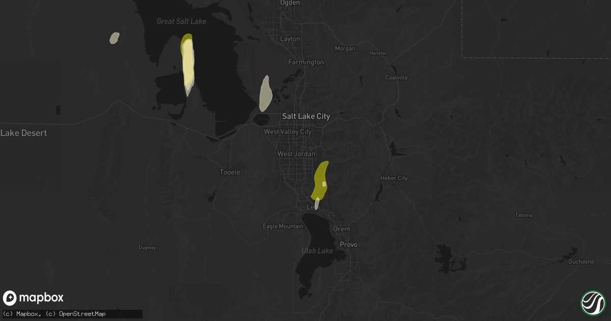 Hail map in Sandy, UT on September 22, 2026