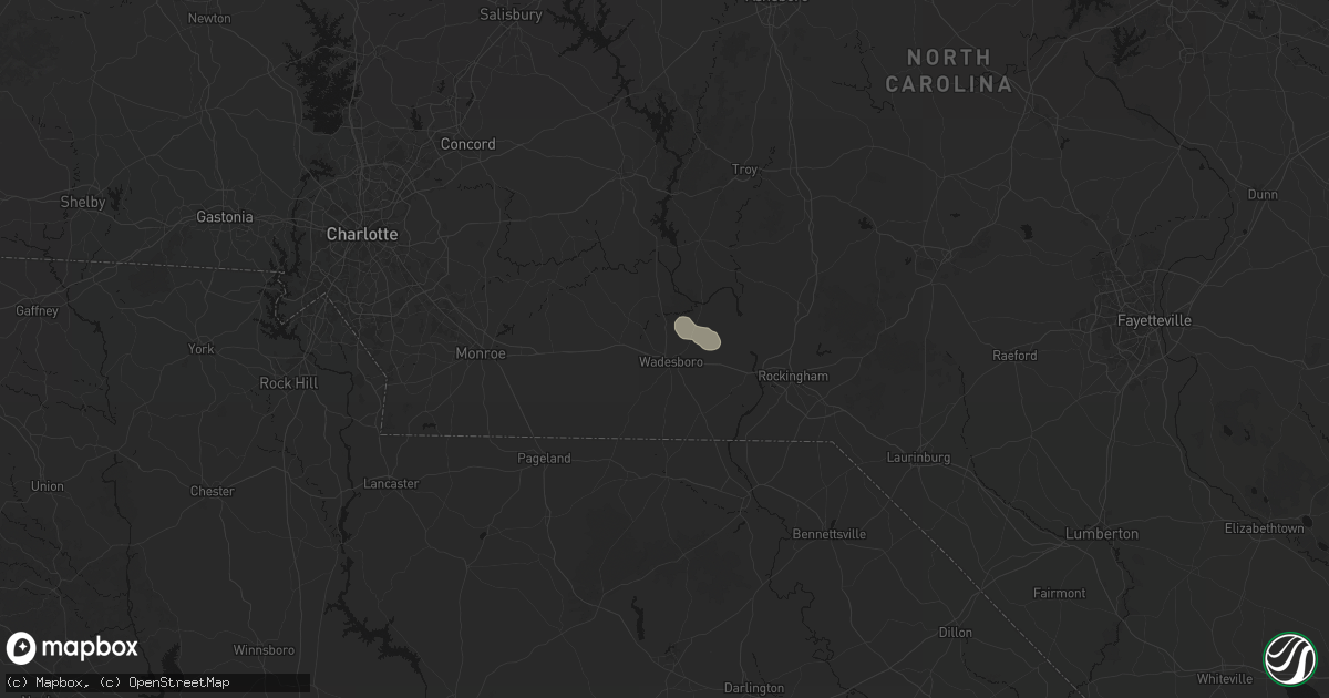 Hail map in Wadesboro, NC on September 22, 2026