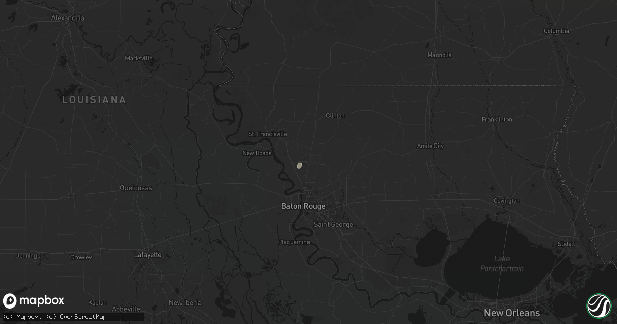 Hail map in Zachary, LA on September 22, 2026