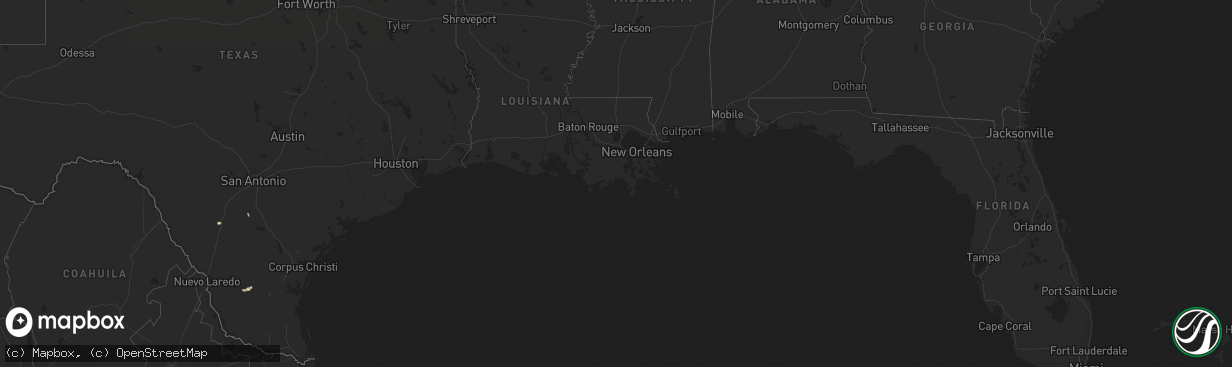 Hail map on September 23, 2012