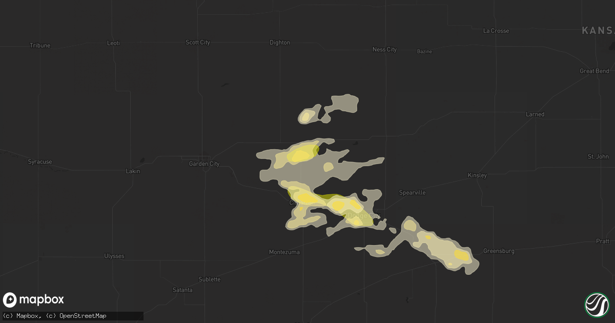 Hail map in Cimarron, KS on September 23, 2014