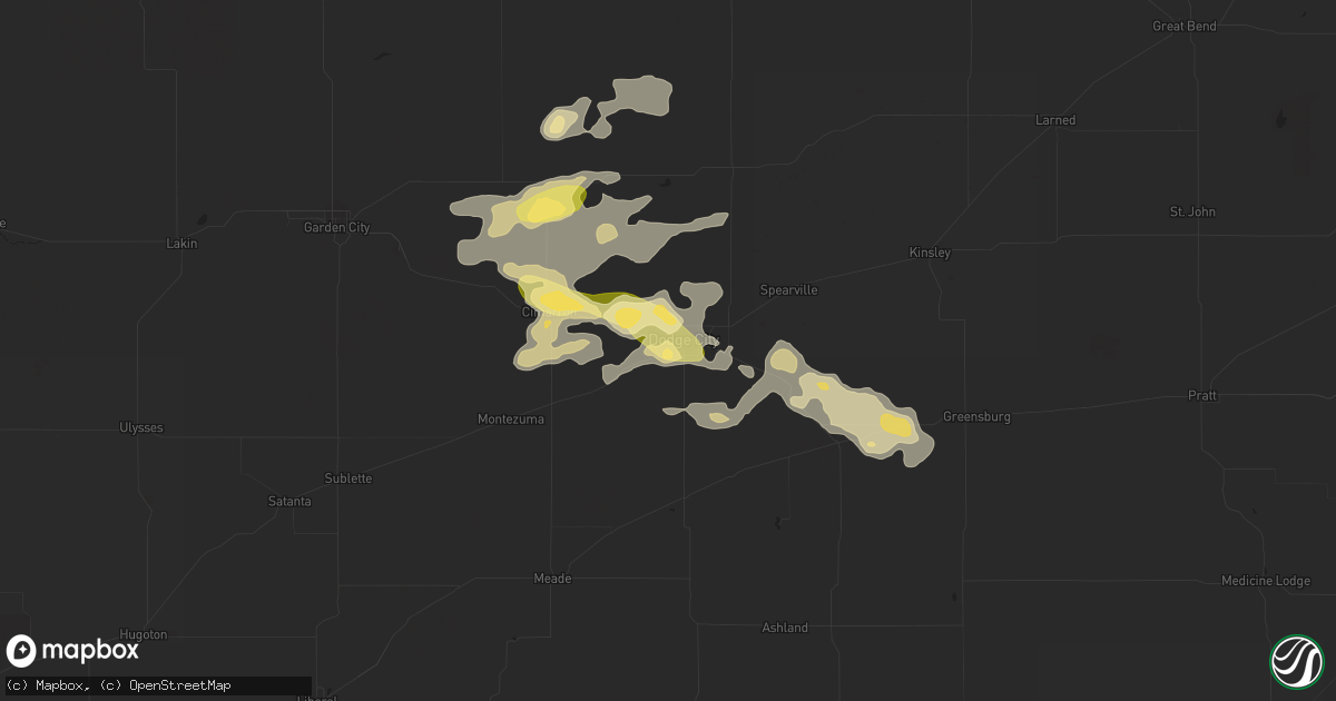 Hail map in Dodge City, KS on September 23, 2014