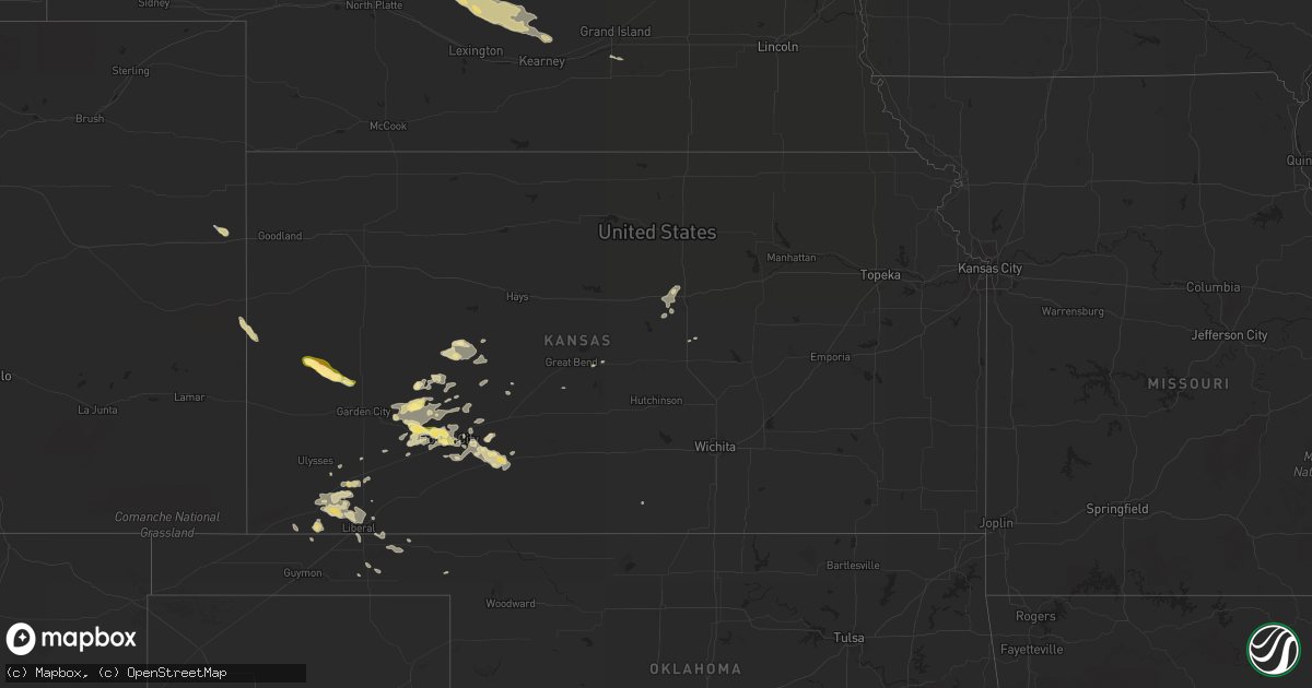 Hail map in Kansas on September 23, 2014