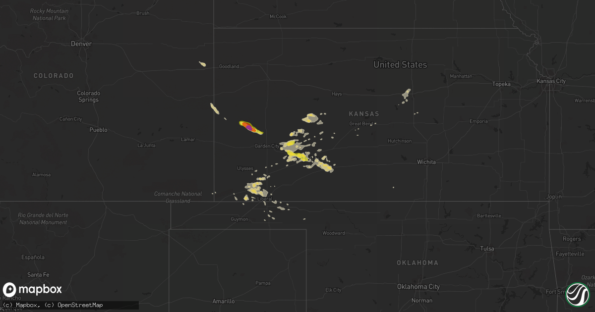 Hail map on September 23, 2014