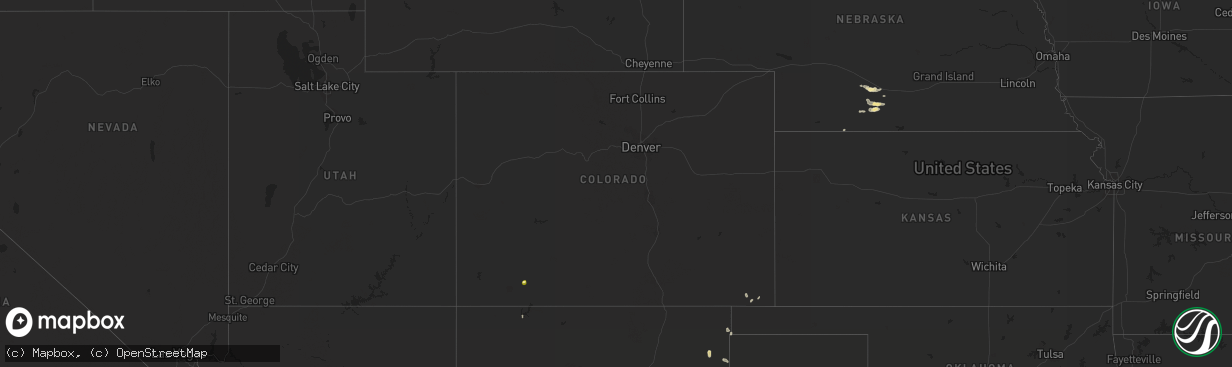 Hail map in Colorado on September 23, 2015