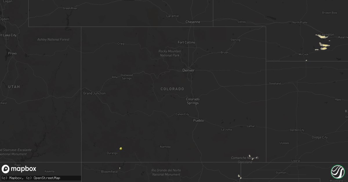 Hail map in Colorado on September 23, 2015