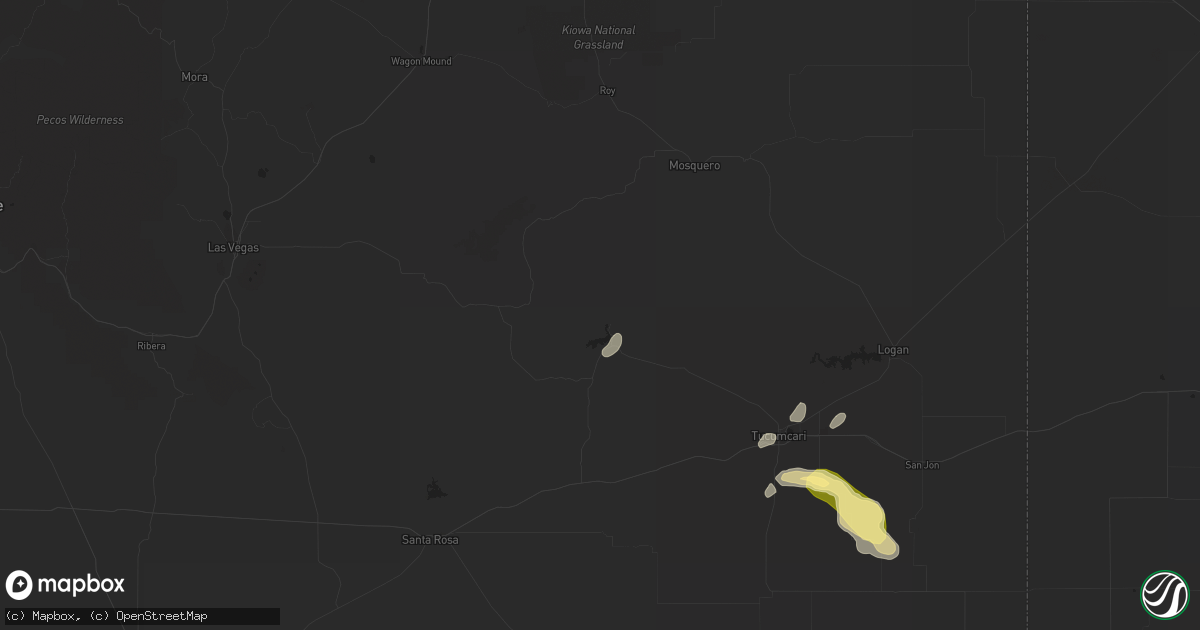 Hail map in Conchas Dam, NM on September 23, 2015
