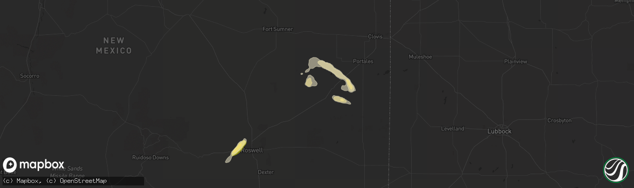 Hail map in Elida, NM on September 23, 2015