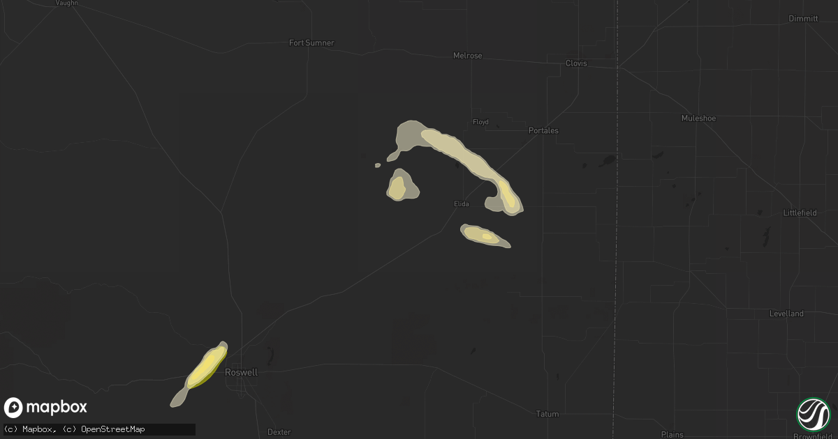 Hail map in Elida, NM on September 23, 2015