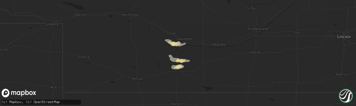 Hail map in Elwood, NE on September 23, 2015