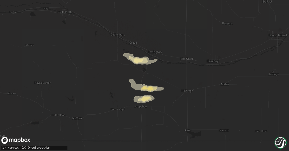 Hail map in Elwood, NE on September 23, 2015