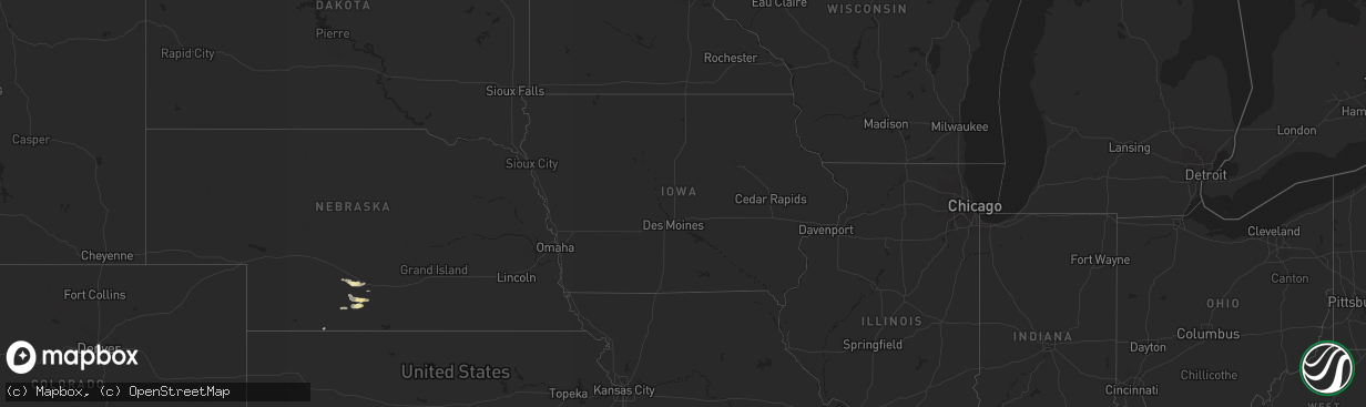 Hail map in Iowa on September 23, 2015