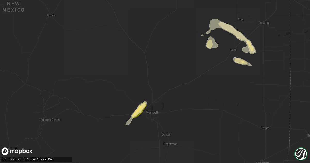 Hail map in Roswell, NM on September 23, 2015