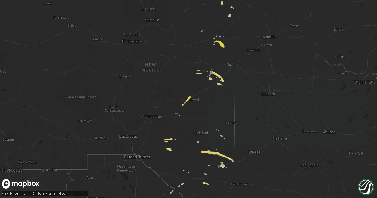 Hail map on September 23, 2015