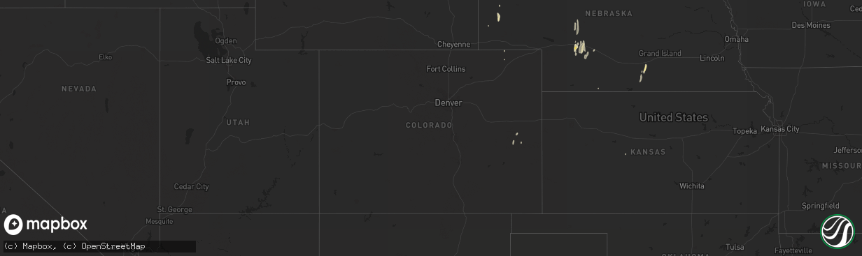 Hail map in Colorado on September 23, 2016