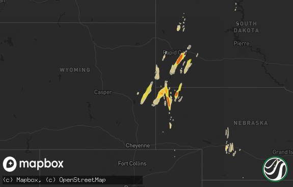 Hail map preview on 09-23-2016