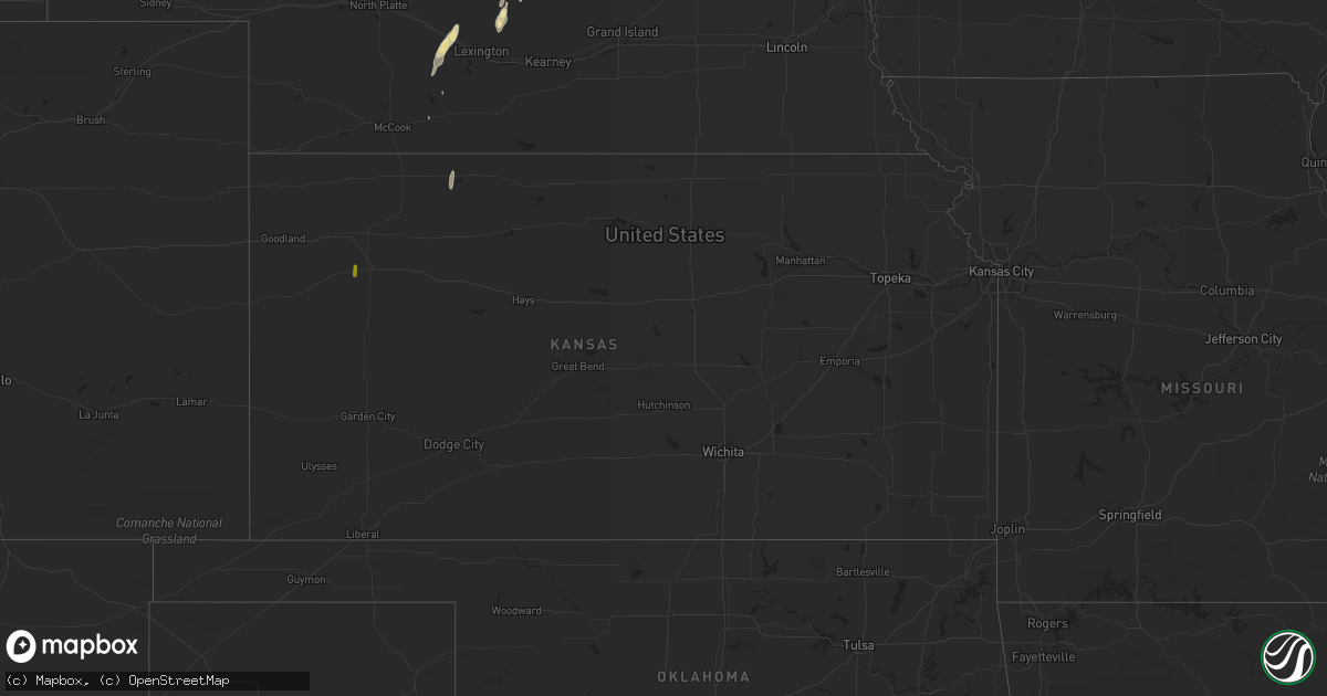 Hail map in Kansas on September 23, 2017