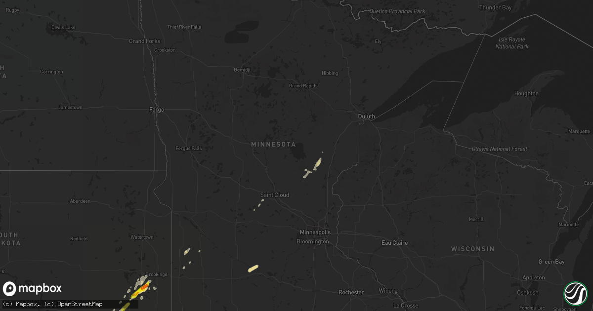 Hail map in Minnesota on September 23, 2017