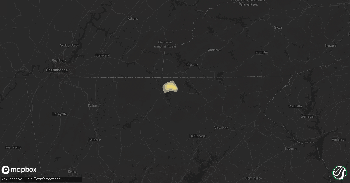 Hail map in Morganton, GA on September 23, 2017