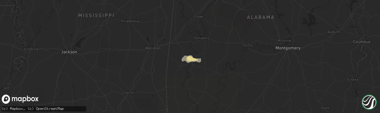 Hail map in Pennington, AL on September 23, 2017