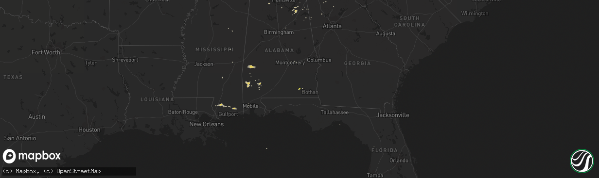 Hail map on September 23, 2017