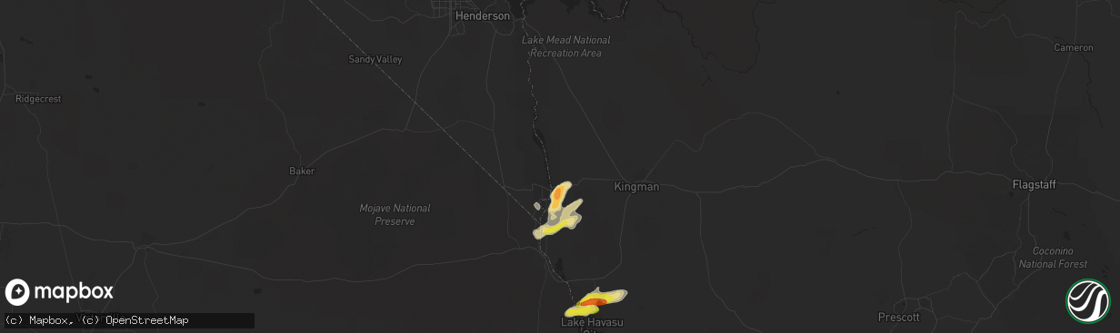 Hail map in Bullhead City, AZ on September 23, 2019