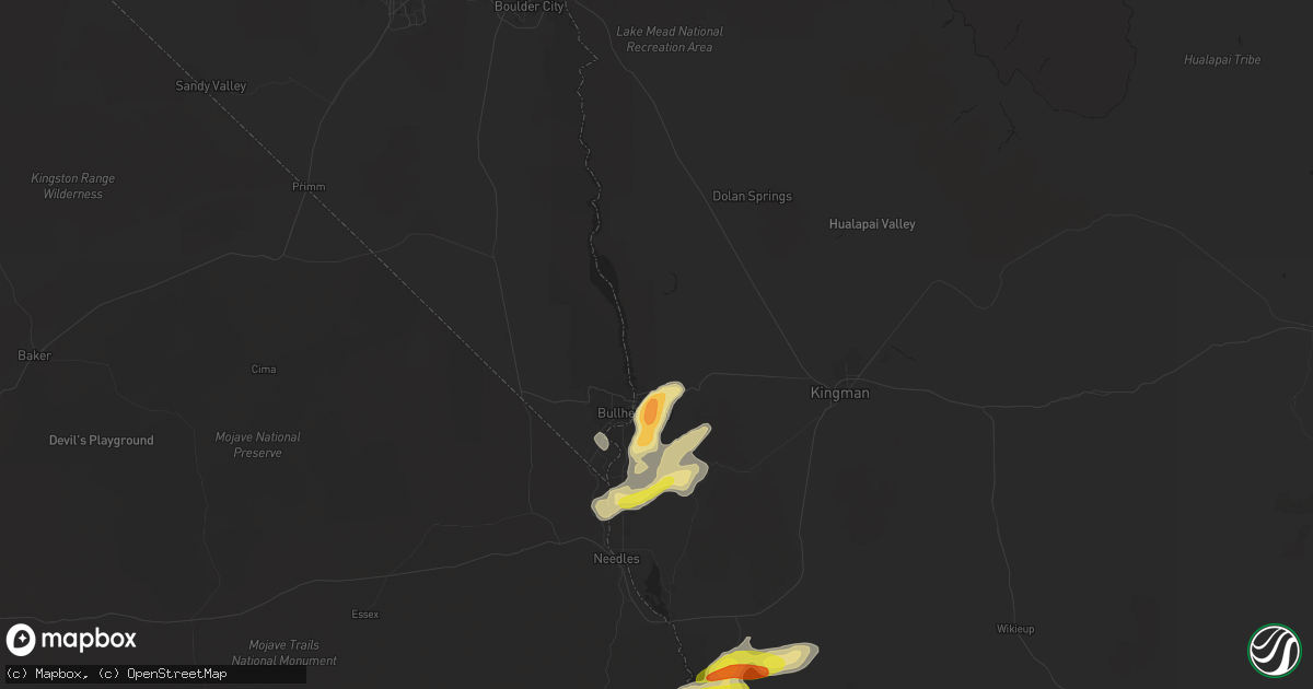 Hail map in Bullhead City, AZ on September 23, 2019