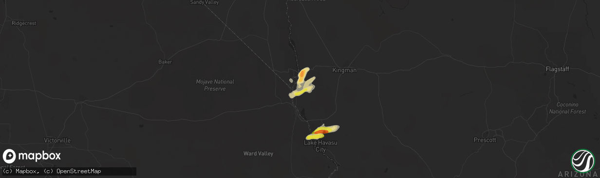 Hail map in Fort Mohave, AZ on September 23, 2019